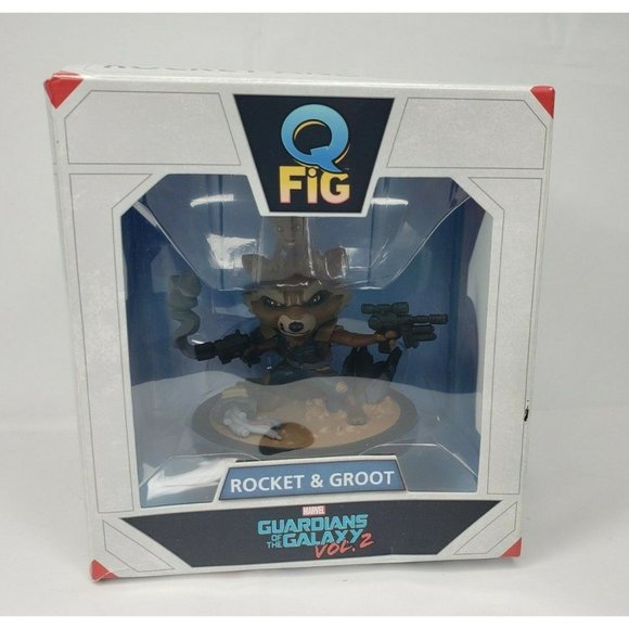 Rocket & Groot Q-Fig by Quantum Mechanix Marvel's Guardians of the Galaxy Figure - Picture 8 of 8